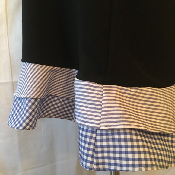 Zara Gingham Plaid Ruffle Drop Waist Dress Sz M - Picture 4 of 6